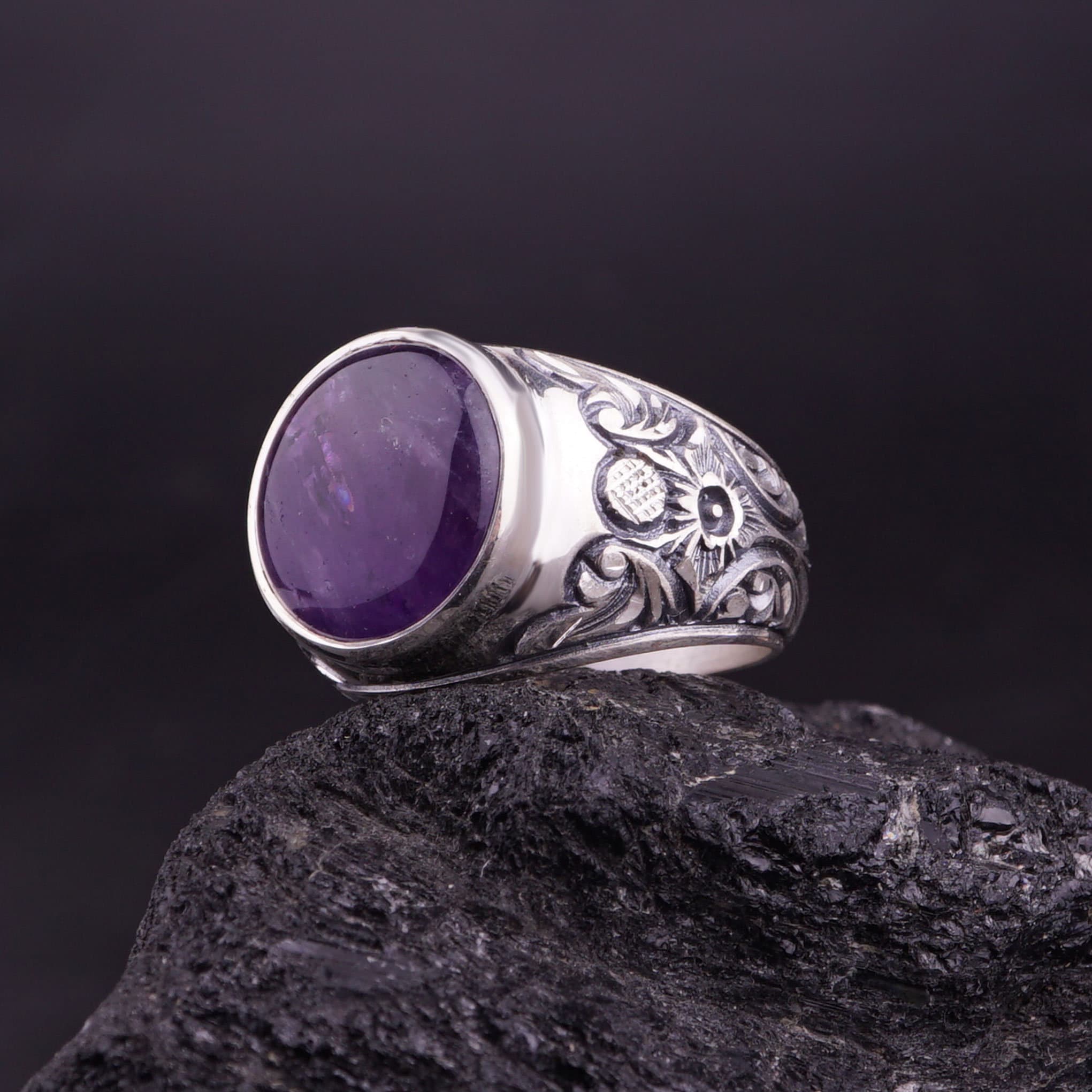 Amethyst Ring for Men - ephesusjewelry.com